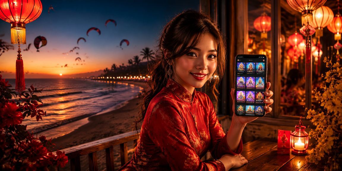 Người chơi tại Hội An thư giãn bên ly cà phê và trải nghiệm casino trên điện thoại